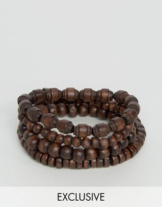 Набор браслетов Reclaimed Vintage Inspired - Коричневый