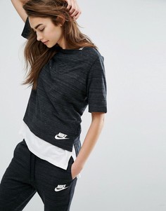 Черный трикотажный топ Nike Advance - Черный