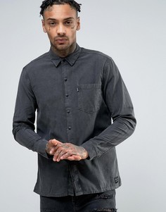 Серая окрашенная рубашка из меланжевой саржи Levis Line 8 - Серый