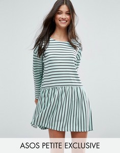 Свободное платье в полоску ASOS PETITE - Мульти