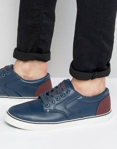 Темно-синие кроссовки с контрастной отделкой New Look - Темно-синий