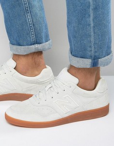 Белые замшевые кроссовки New Balance Soccer CT288WG - Белый