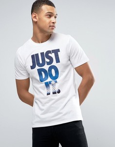 Белая футболка с принтом Just Do It Nike 834701-100 - Белый