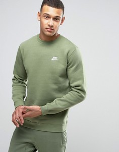 Зеленый свитшот с круглым вырезом и логотипом Nike 804340-387 - Зеленый