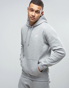 Серое худи с вышитым логотипом Nike 804346-063 - Серый