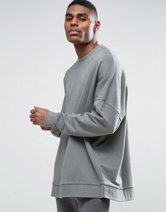 Серый oversize-свитшот ASOS - Серый