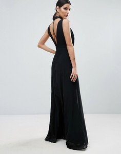 Платье макси с лямками на спине ASOS - Черный