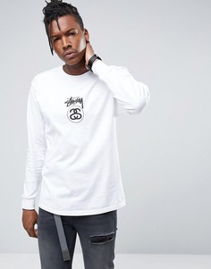 Лонгслив с логотипом Stussy - Белый