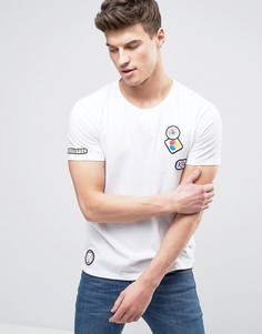 Футболка с нашивками United Colors of Benetton - Белый