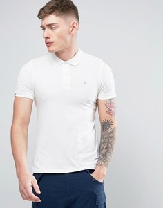Футболка-поло с вышивкой логотипа на груди Jack &amp; Jones Originals - Белый