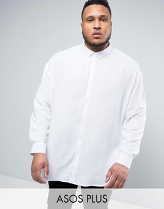 Белая вискозная oversize-рубашка ASOS PLUS - Белый