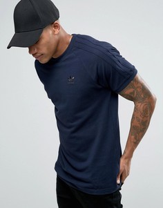Синяя футболка с тремя полосками adidas Originals California BK7571 - Синий