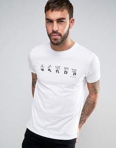 Футболка узкого кроя с игральными костями PS by Paul Smith - Белый