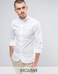 Зауженная рубашка в стиле ретро с закругленным низом Noak - Белый
