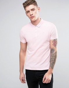 Розовое поло классического кроя из пике с логотипом Armani Jeans - Розовый