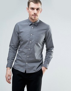 Хлопковая узкая рубашка Esprit - Серый