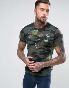 Футболка с вышивкой бабочек Brave Soul - Зеленый