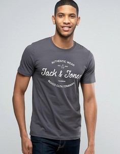 Футболка с логотипом Jack &amp; Jones - Серый