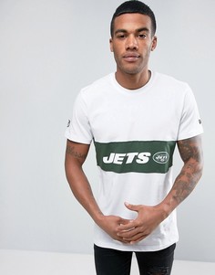 Футболка со вставкой и принтом Jets New Era - Белый
