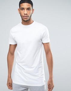 Белая удлиненная футболка New Look - Белый