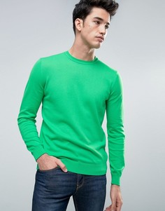 Джемпер из 100% хлопка United Colors of Benetton - Зеленый
