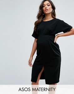 Платье с разрезом спереди ASOS Maternity - Черный