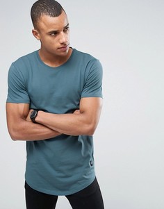 Длинная футболка с закругленным низом Only &amp; Sons - Синий