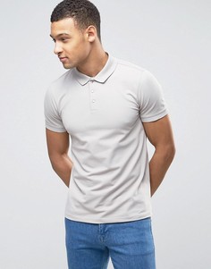 Поло на кнопках Selected Homme - Stone