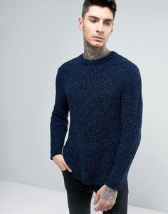 Темно-синий джемпер из синели ASOS - Темно-синий