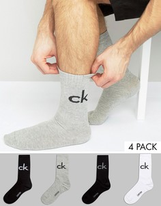 4 пары носков с логотипом в сумочке Calvin Klein - Мульти