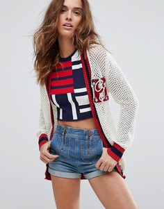 Кардиган в университетском стиле Tommy Hilfiger Gigi Hadid - Белый