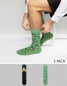 2 пары носков ASOS Simpsons St. Patricks Day - Мульти
