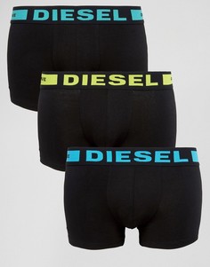3 контрастных боксеров-брифов Diesel - Черный