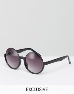 Круглые солнцезащитные очки Monki - Черный