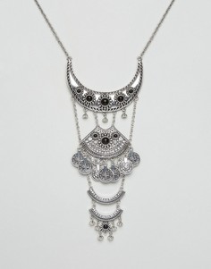 Броское ожерелье с подвесками DesignB London - Серебряный