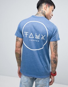 Футболка с принтом на спине Friend or Faux Crescent - Синий