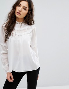 Рубашка с оборками Vila - Белый