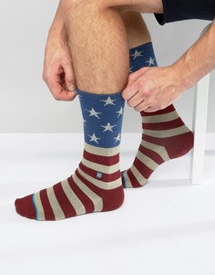 Красные носки с американским флагом Strance The Fourth - Красный Stance