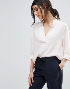 Розовая блузка с V-образным вырезом Selected Femme - Розовый