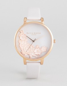 Часы с отделкой и кожаным ремешком Olivia Burton Begin To Blush - Золотой