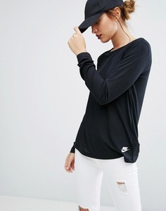 Черный лонгслив Nike - Черный