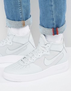 Белые кроссовки средней высоты Nike Air Force 1 Ultraforce 864014-002 - Белый