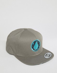 Серая меланжевая кепка с отделкой Volcom - Серый