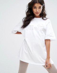 Oversize-футболка с логотипом Ellesse - Белый