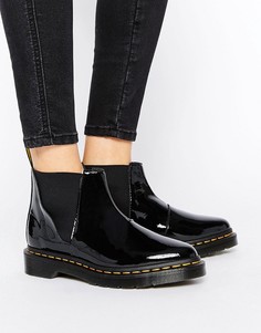 Черные лакированные ботинки челси Dr Martens Bianca - Черный