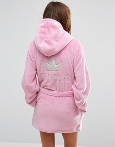 Укороченный халат с капюшоном Boux Avenue Princess - Розовый