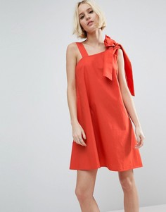 Сарафан с бантом и завязками ASOS - Красный