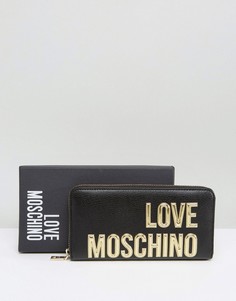 Кошелек с большим логотипом Love Moschino - Черный