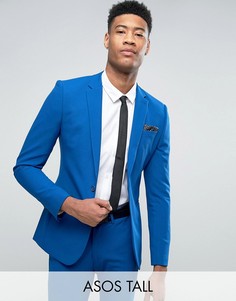 Синий супероблегающий пиджак ASOS TALL - Синий