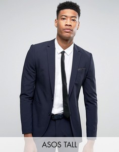 Темно-синий супероблегающий пиджак ASOS TALL - Темно-синий